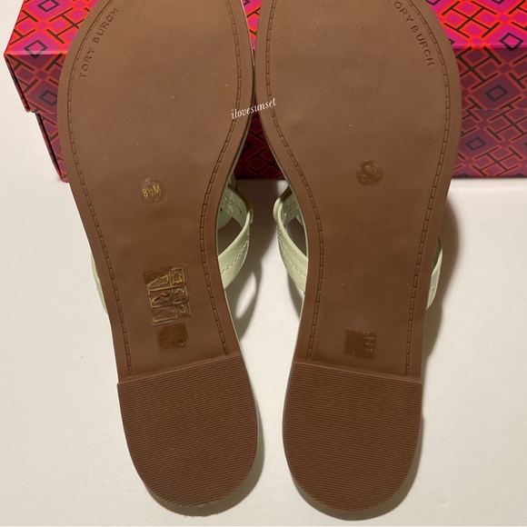{Tory Burch} Meadow Mist Miller Sandals - Naplak Leather - Picture 2 of 6